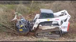 Bobcat T870 mit Forstmulcher Teil 1 [upl. by Naamana]