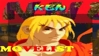 Street Fighter Alpha  Ken Move List [upl. by Derek]