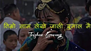 temro name lekhe jali rumal Mai 🎵  Trishna Gurung  Shriya Rawol chettri  lyrics song [upl. by Maher]