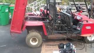 Kawasaki Repowered Mule it rolls making an engine plate [upl. by Atazroglam]