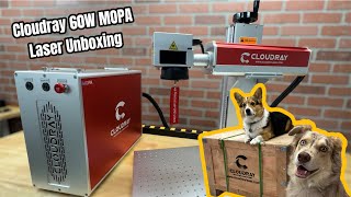 Cloudray LiteMarker Pro 60W MOPA Fiber Laser Unboxing and Setup [upl. by Blayne]