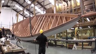 EXTREME FAST WOODEN BOAT BUILD SKILLS  How To Make a Boat Amazing TimeLapse [upl. by Karsten853]