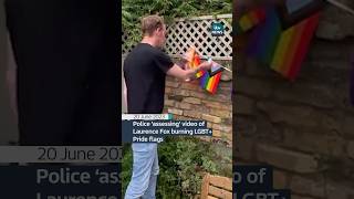 Laurence Fox posted a video of himself setting alight to Pride flags itvnews news lgbtnews lgbt [upl. by Dammahom]