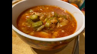 Chicken Okra GumboStew [upl. by Onaimad363]