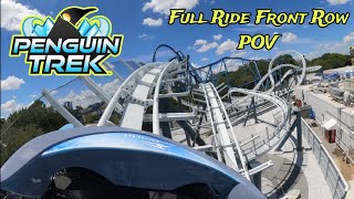 Penguin Trek Full Ride Front Row POV at SeaWorld Orlando [upl. by Longfellow]