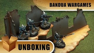 Unboxing Bandua Wargames Modular Ruins Pack 1 [upl. by Nadnerb]