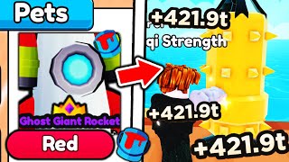 I RESTART Arm Wrestle Simulator With STRONGEST GIANT ROCKET PET [upl. by Ikcin]