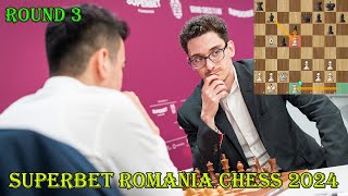 ROOK SAC Nodirbek Abdusattorov vs Fabiano Caruana  Superbet Romania Chess 2024  R3 [upl. by Orenid]