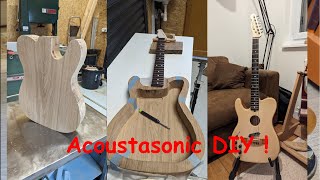 DIY Fabrication Guitare Acoustasonic de A à Z LirycWood [upl. by Lali]