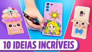 10 IDEIAS LEGAIS PARA DECORAR O CELULAR 🌈 CAPINHAS FÁCEIS E LINDAS [upl. by Marietta602]