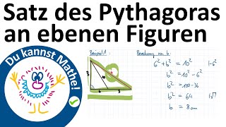 Satz des Pythagoras an ebenen Figuren [upl. by Eniron815]