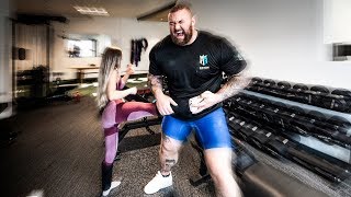 HAFTHOR BJORNSSON  KELSEY KICKS ME IN THE GUT [upl. by Faus701]