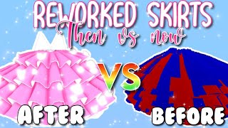 ALL 7 REWORKED SKIRTS THEN VS NOW Roblox Royale High [upl. by Wilbur733]