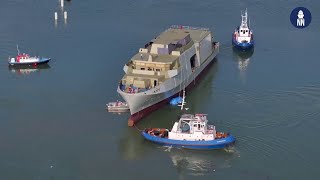 The Netherlands new Mine Warfare Mothership  HNLMS Vlissingen M840  launched by Naval Group [upl. by Nwahsed]