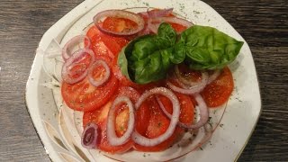 Einfache Tomatensalat  Simple Tomato salad  Preprosta paradižnikova solata [upl. by Digdirb772]