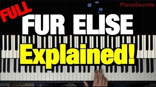 Beethoven  Für Elise  Piano Tutorial How to Play Lesson Complete [upl. by Erdnaet]