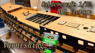 How To VARNISH The Decks  Model Ship Building [upl. by Eaves567]