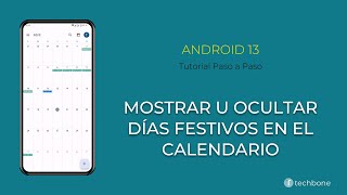 Mostrar u Ocultar los Días Festivos en el Calendario Android 13 [upl. by Born]