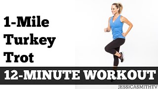 1Mile Turkey Trot  Fast Paced Walking Workout Full Length Low Impact Home Exercise Video [upl. by Llenroc880]