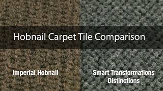 24x24 Peel and Stick Carpet Tile Comparison  Imperial Hobnail and Smart Transformations [upl. by Xam]