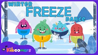 Winter Freeze Dance  The Kiboomers Preschool Movement Songs  Brain Breaks [upl. by Amadis]