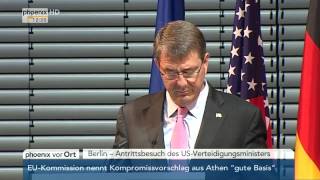 USVerteidigungsminister Ashton Carter Hetzrede gegen Russland [upl. by Keryt]