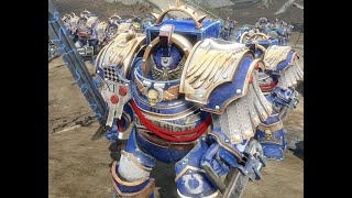 ULTRAMARINES IN 30K POWER ARMOR IN ACTION [upl. by Sackville]