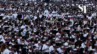 12000 musicians Is this the worlds biggest orchestra performance [upl. by Rehpotisrhc]