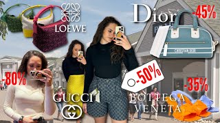 Woodbury Common LUXURY OUTLET Shopping Vlog ft Gucci Dior Fendi etc [upl. by Yrekaz695]