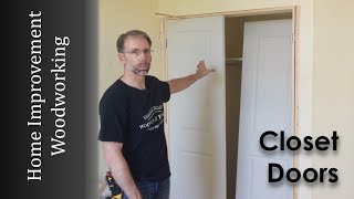 Closet Door Upgrade to Replace Sliding Doors  Woodworking Howto Carpentry [upl. by Aynotan]