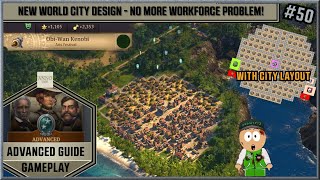 Anno 1800  New World City Design  No more Workforce Problem AGG50 [upl. by Emelda721]