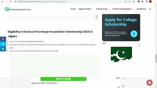 Hanjo Foundation Scholarship 2025 in Japan  Study in Japan [upl. by Ellerehs]