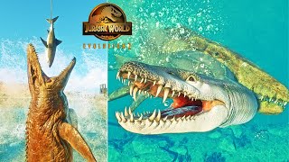 Apex Ocean Predators Hunting in Jurassic World Evolution 2  Mosasaurus with marine reptiles [upl. by Armbruster]