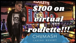 100 Roulette Session At Chumash Casino Resort In Santa Ynez California [upl. by Enelie377]