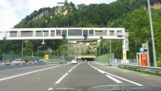 Pfändertunnel A14 Durchfahrt nach Eröffnung 2 Röhre AUTOBAHN Tunnel [upl. by Weld]