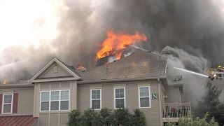 3rd ALARM at apartment building fire in Upper Macungie PA [upl. by Bullen]