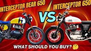 Comparison between Interceptor 650 VS Bear 650Must watchWhich one is best😮 [upl. by Wheelwright]