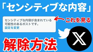 【最新版】X（Twitter）のセンシティブな内容を解除する方法 [upl. by Brenza]