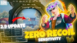 BEST ZERO RECOIL SENSITIVITY FOR ALL PLAYERS FOR 29 UPDATE IN BGMI💥Tips amp Tricks Mew2 [upl. by Rea]