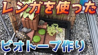 【めだかのビオトープ】オロチメダカが映える★レンガを使ったビオトープ作り★ biotope aquarium setup [upl. by Anala]