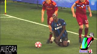 Totti Brutally Kicking Balotelli From Behind [upl. by Aicekal]