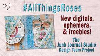 AllThingsRoses Journal page amp tucks A DTP for The Junk Journal Studio [upl. by Eednim]