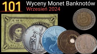 101 Wyceny Monet Banknotów Destruktów Wrzesień 2024 [upl. by Eittocs]