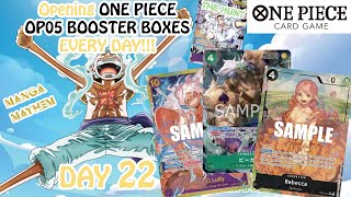 Day 22  One Piece OP05 Booster Boxes opening by father and son EVERY DAY Rebecca alt today [upl. by Yovonnda]