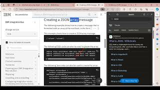 23 Creating a JSON array message Statement IN IBM IIB ESQL [upl. by Otxilac]