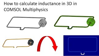 How to calculate inductance in 3D in COMSOL Multiphysics [upl. by Henryson]