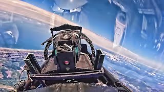 USAF F15 Eagle Fighter Jet Cockpit Footage May 2020 [upl. by Tnaryb]