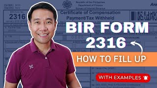 How to Fill Up BIR Form 2316 Individual Earning Purely Compensation Income [upl. by Anak]