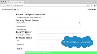 Initial configuration of XRoad security server [upl. by Culberson669]