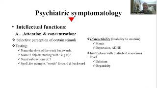 Psychiatric symptomatology  Part 5 of 6  Intellectual functions MAGII  Prof Hesham Sheshtawy [upl. by Greyso]